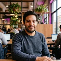 Mentor de negocios en un espacio de coworking